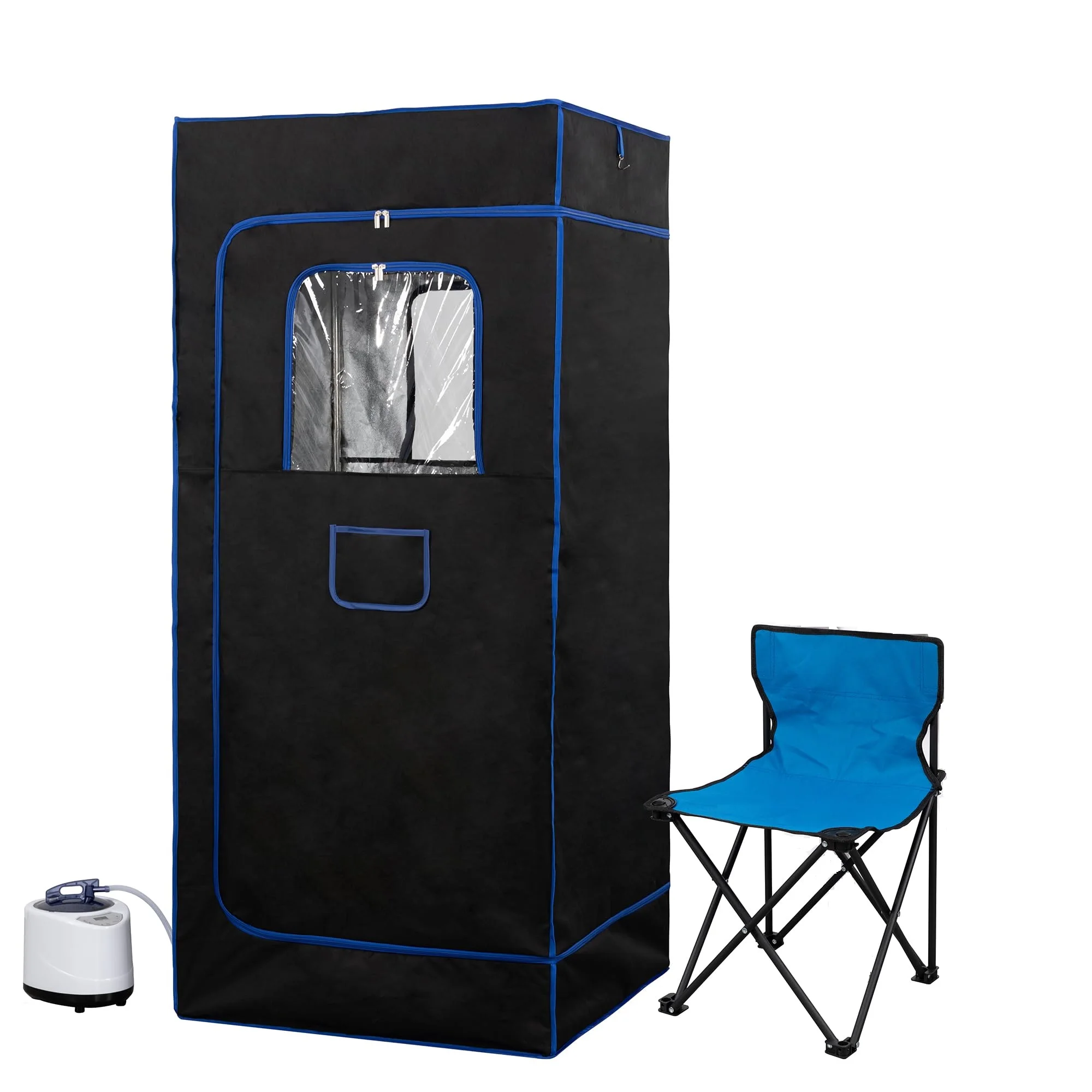 Portable 1000W Foldable Wet Steam Sauna Room Full Size Ozone Capsule SPA Modern Design Far Infrared Function 2.6L Carton F96