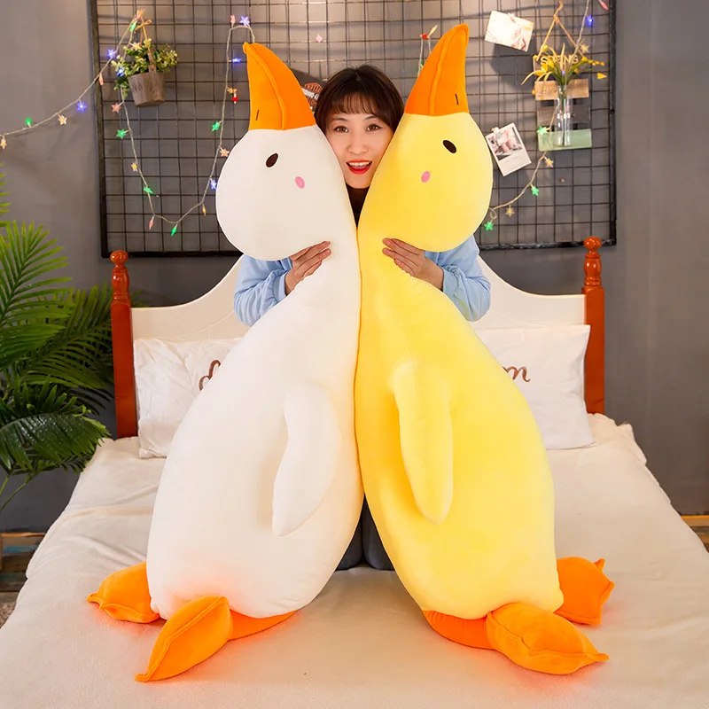 65 cm Super Cute Duck pillow down cotton duck doll plush toy small yellow duck comfort pillow