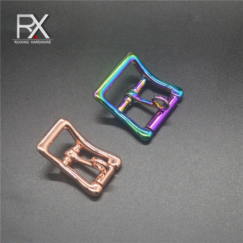Custom rose gold color zinc alloy tongue pin buckle Strap Adjustable belt Buckle with tongue clasp for belt garment nickel free