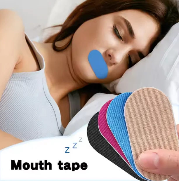 Customized Design Breathe Right Mouth Sleep Promoting Sticker Prevent Snoring Breathable Mouth Tape for Adults