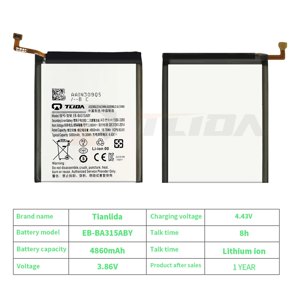 High capacity Mobile phone Battery EB-BA750ABU For SAMSUNG Galaxy A7 2018 Replacement Batteries A750 A7 2018 battery