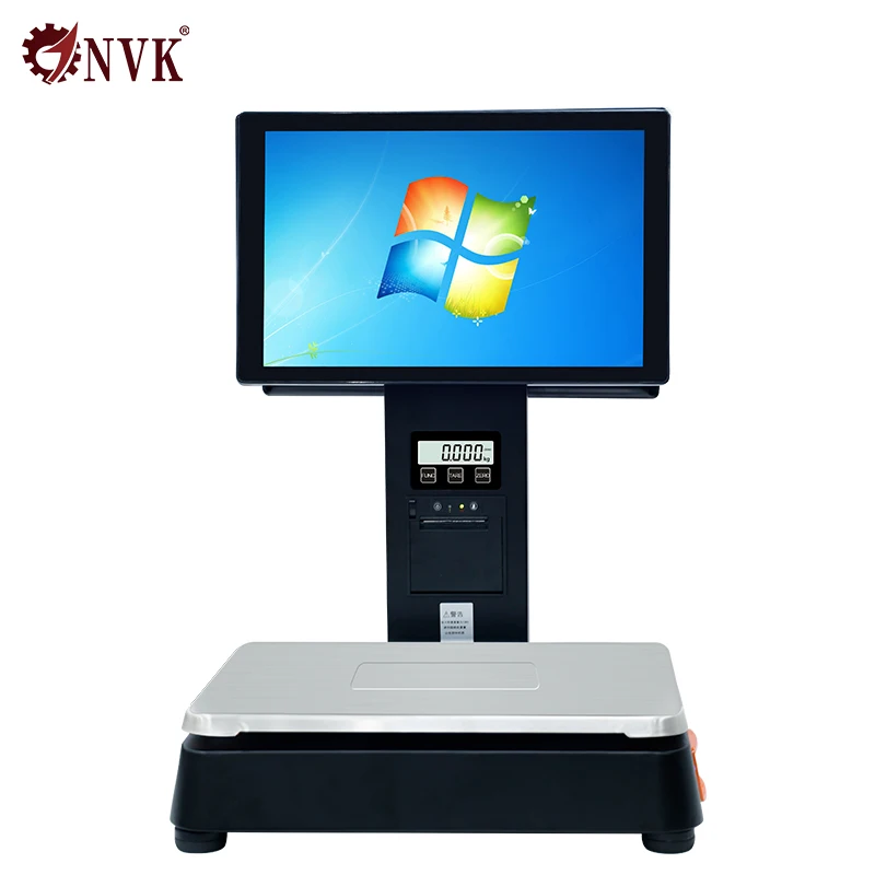 15/30 kg 15.6 inch Dual Touch Screen Display Barcode Scale POS Machine POS Systems