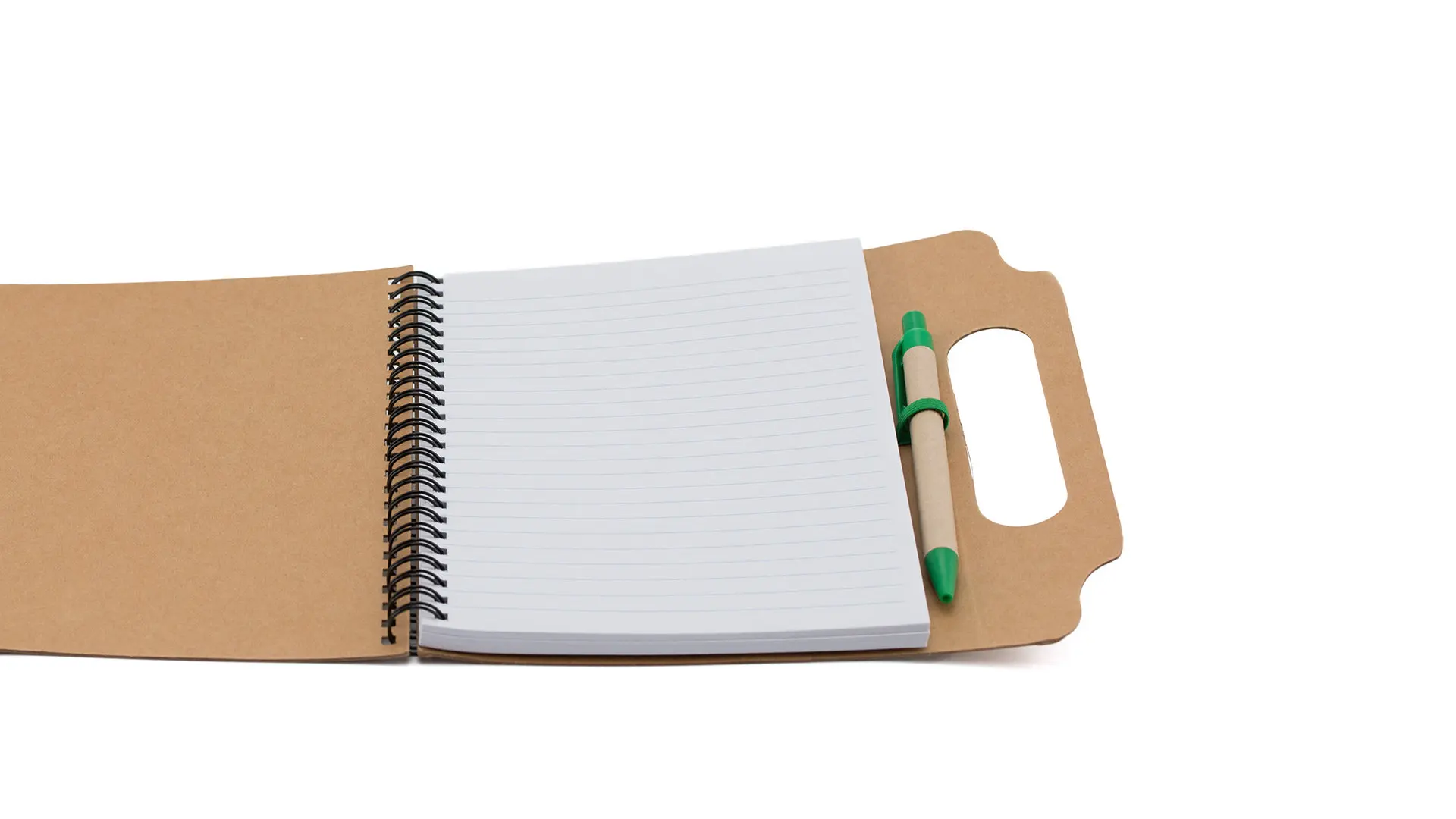 ECO FRIENDLY PROMOTIONAL SPIRAL KRAFT PAPER COVER STICKY NOTEPAD STATIONERY SET FOR OFFICE SUPPLYING