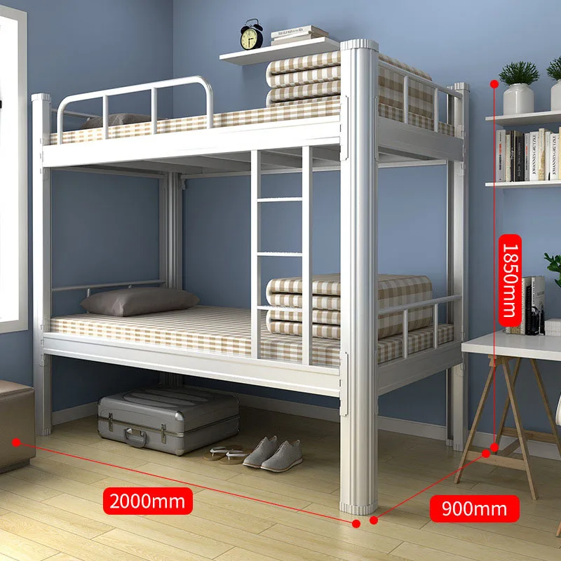 Detachable Customized Fashion Heavy Duty Double Metal Bunk Bed With Cabinet