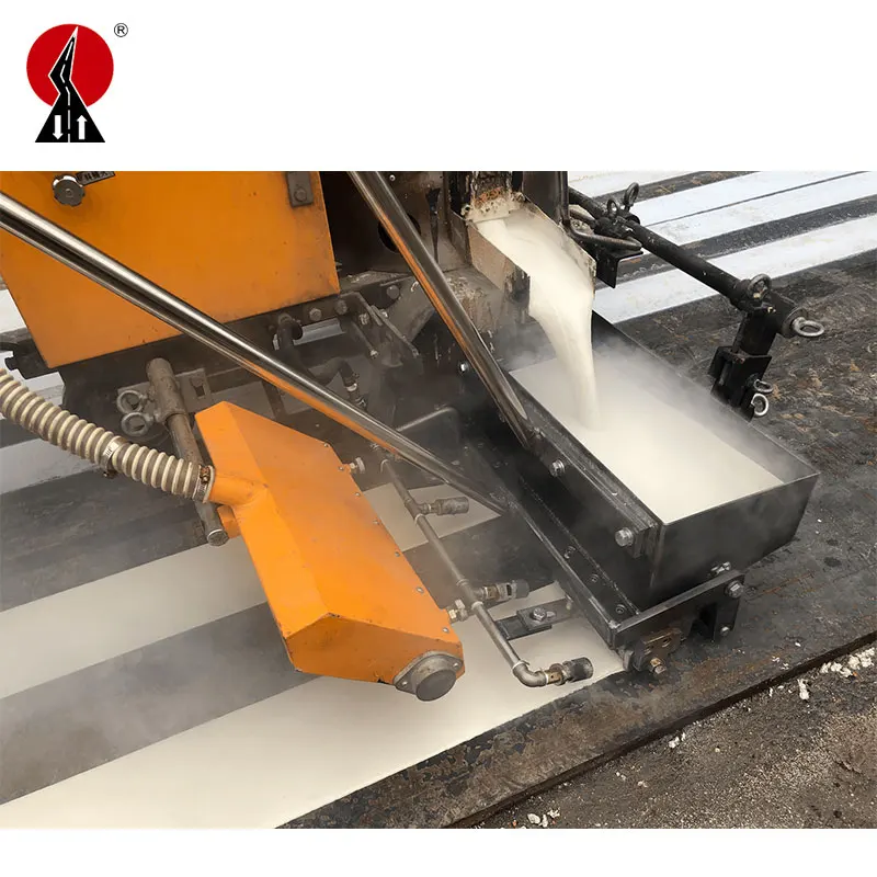 New Design Thermoplastic Draw Double Lines Marking Bucket Road Screed Marking Box Painting Machine