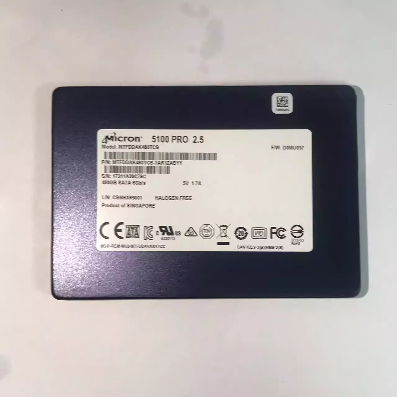 5100 PRO 480GB 2,5 дюймовый SATA3 SSD корпоративный сервер твердотельный накопитель