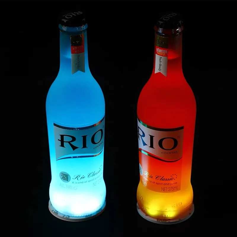 Factory Wholesale Bar Flashing Illuminated Black White RGB Bottle Light Up Promo Drink Cup Sticker 3m eva Led Coaster