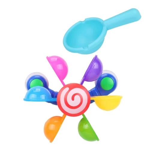 Colorful Waterwheel Bathing Sucker Baby Bath Toys Bathtub Water Spray Play Set Shower Sprinkler Toy For Kids