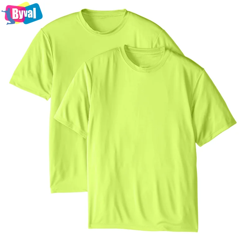 Custom logo t shirt sublimation 100 polyester sample toptan sport neon green t shirts full printing mens short sleeve tshirt