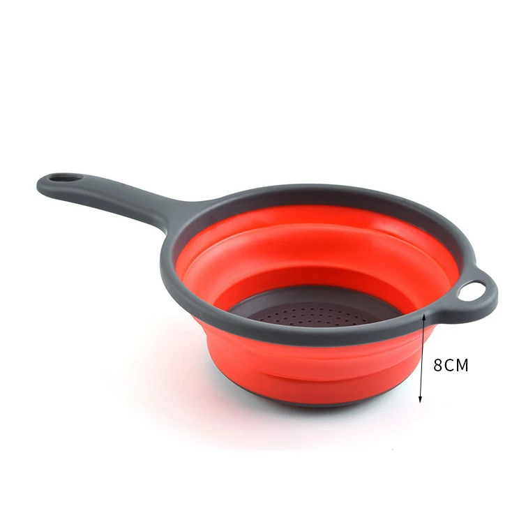 Durable Collapsible Fruit Vegetable Washing Basket Folding Drain Baskets with Handle