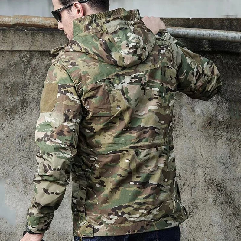 Outdoor pure color hunting mountaineering sports jacket tactical combat clothes