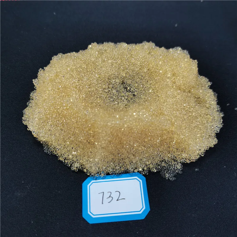 Кислотный стирол катионообменная Смола CAS 732 очистка воды катионообменная смола