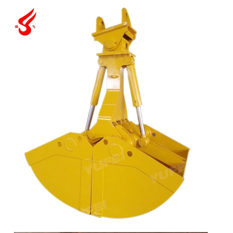 Mini excavator hydraulic rotating grapple bucket