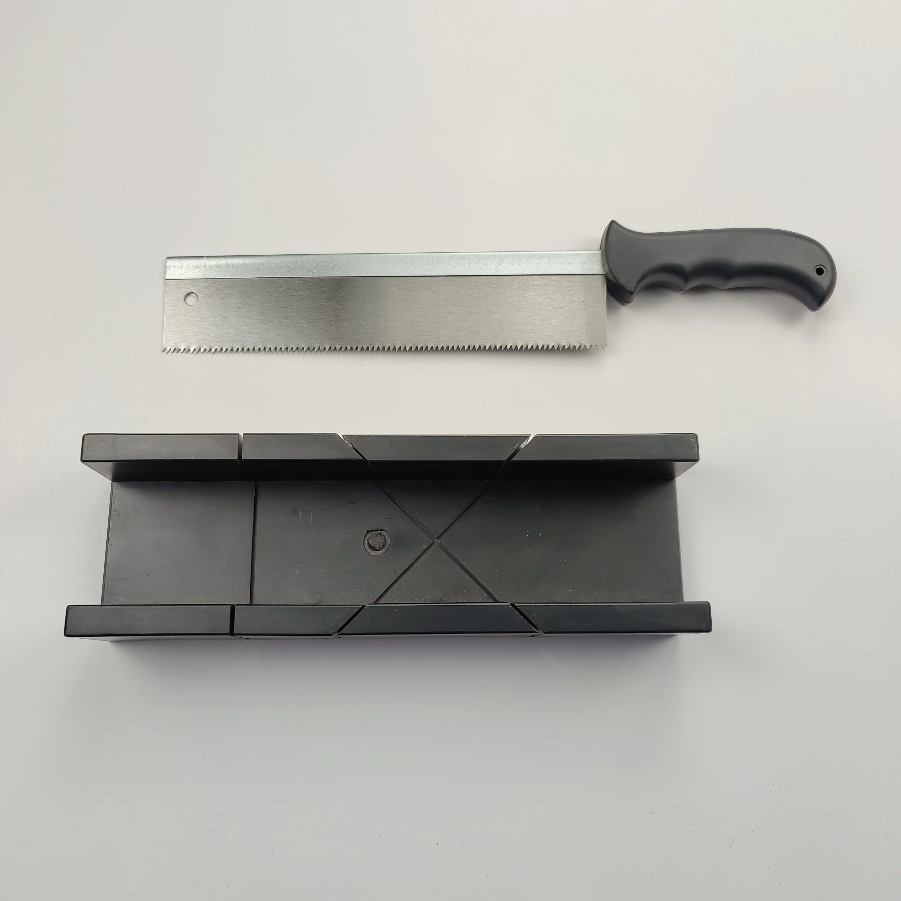 DIY Small Plastic Handle Back 65Mn Alloy Steel Punching Teeth Saw & Mitre Box Set Saw Cabinet & Hand Saw for Decorating