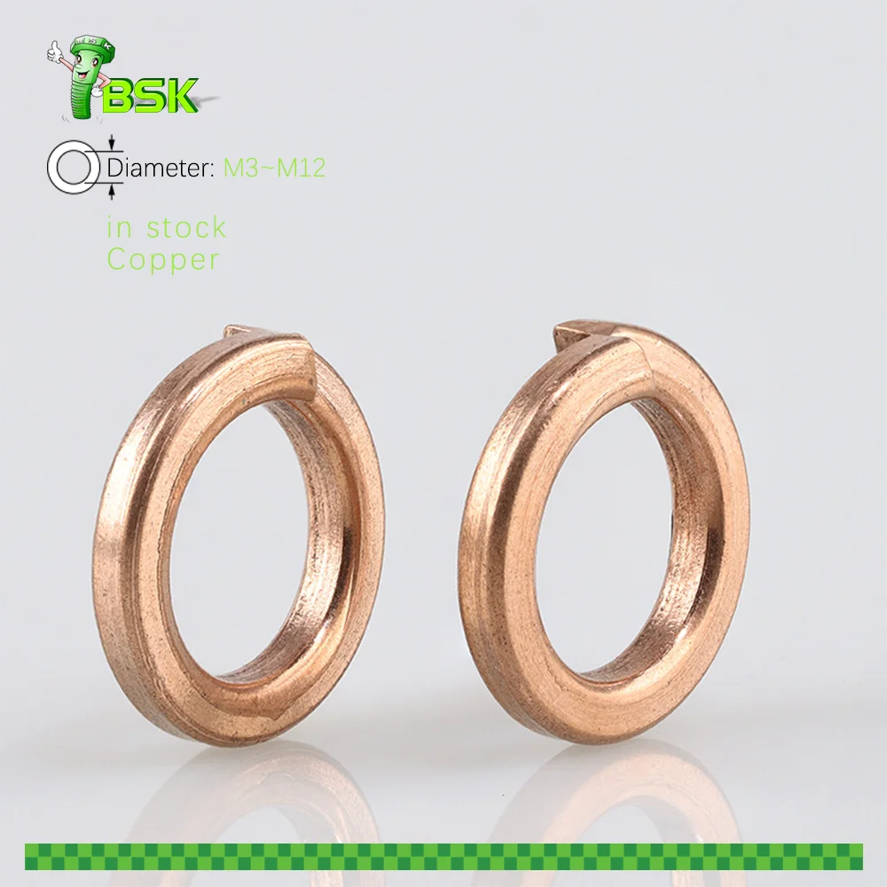 DIN 127 Bronze Copper Brass Split Spring Lock Washers M3 M4 M5 M6 M8 M10 M12 Split Lock Washers copper washer set