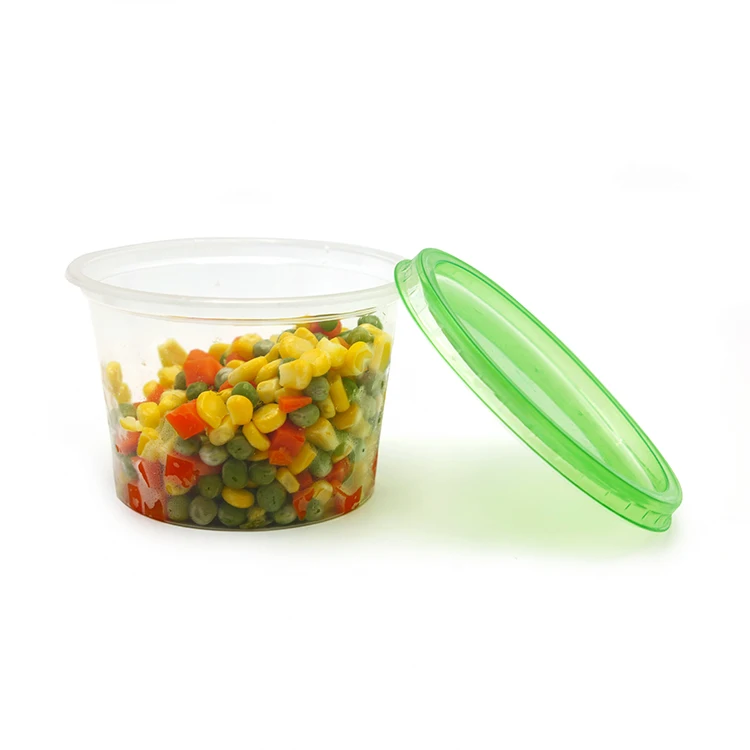custom logo food grade storage clear plastic 950ml disposable food deli container with lids
