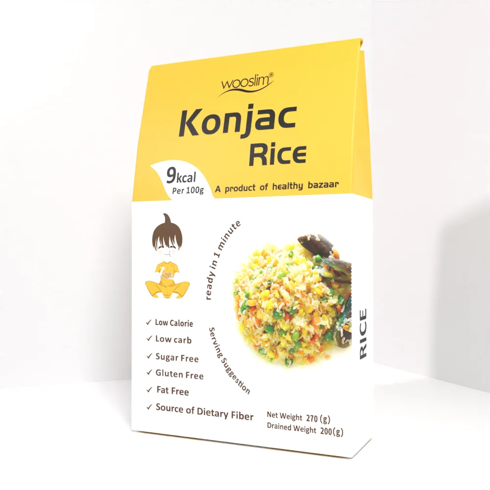 Konjac Foods Manufacturer Organic Sugar Free Low Calorie Rice Konjac Rice With Private Label