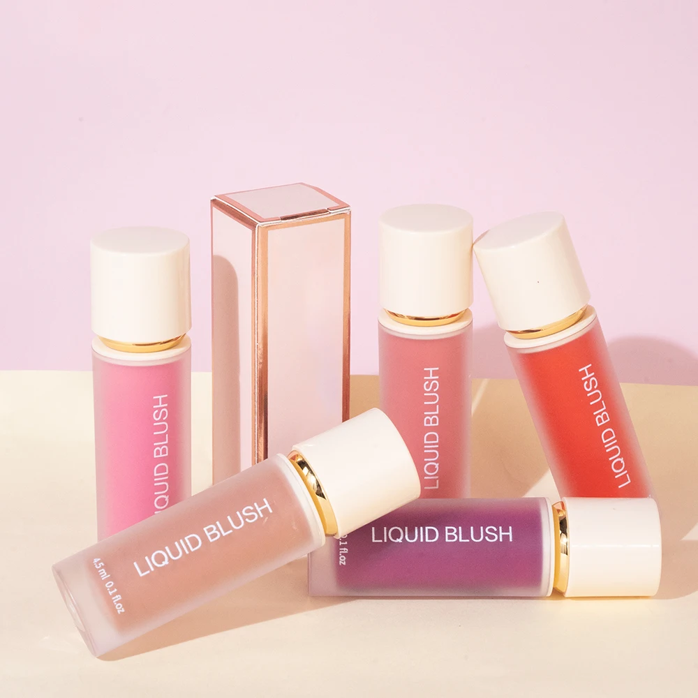 6 Colors Vegan Cruelty Free Blush Private Label Long Lasting Maquillaje Face Makeup Liquid Blusher (1600266120816)