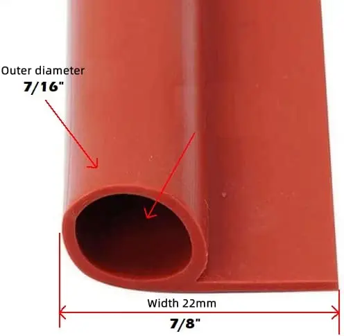Extruded Customized Flexible P Shaped Silicone Rubber Seal Strip for Oven Door Seal