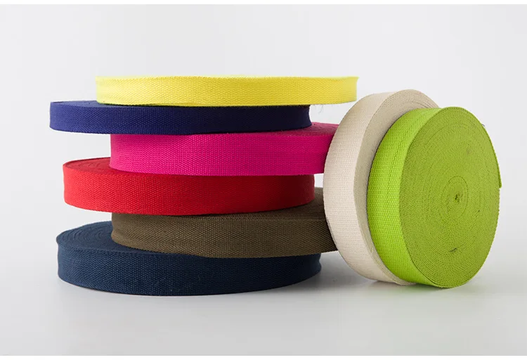 Customized Logo Best Quality 1.54mm Thickness Cotton Webbing For Bag Strap