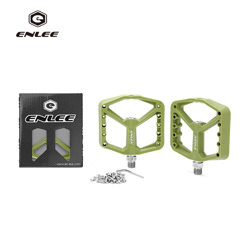 Enlee 2022 newly listed light weight nylon pedals non slip mtb bike pedals wear resistant cycling pedals bicycle parts (1600529419248)