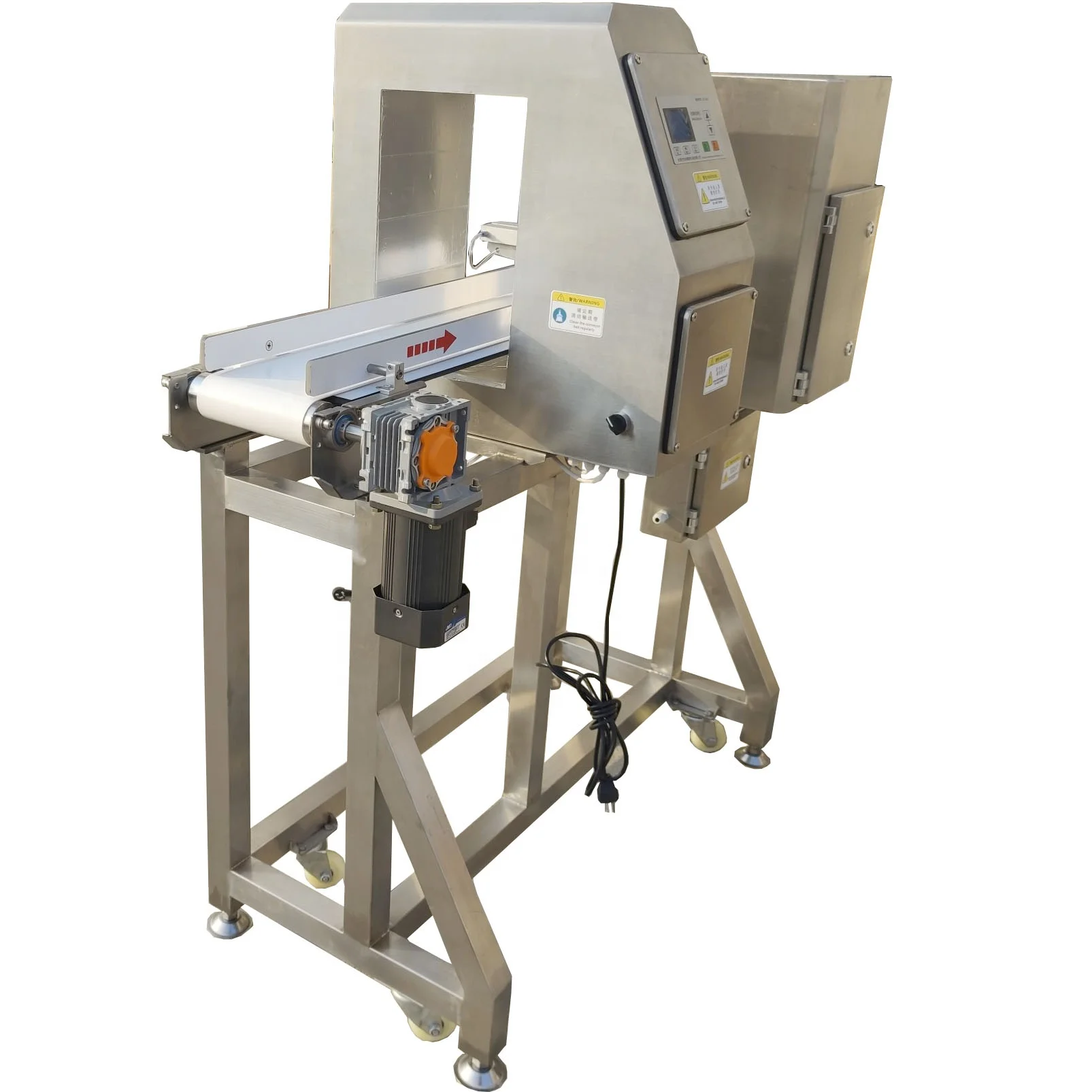 conveyor metal detector for potatoes,peas,oranges,Maple syrup,lobster etc JZD-366