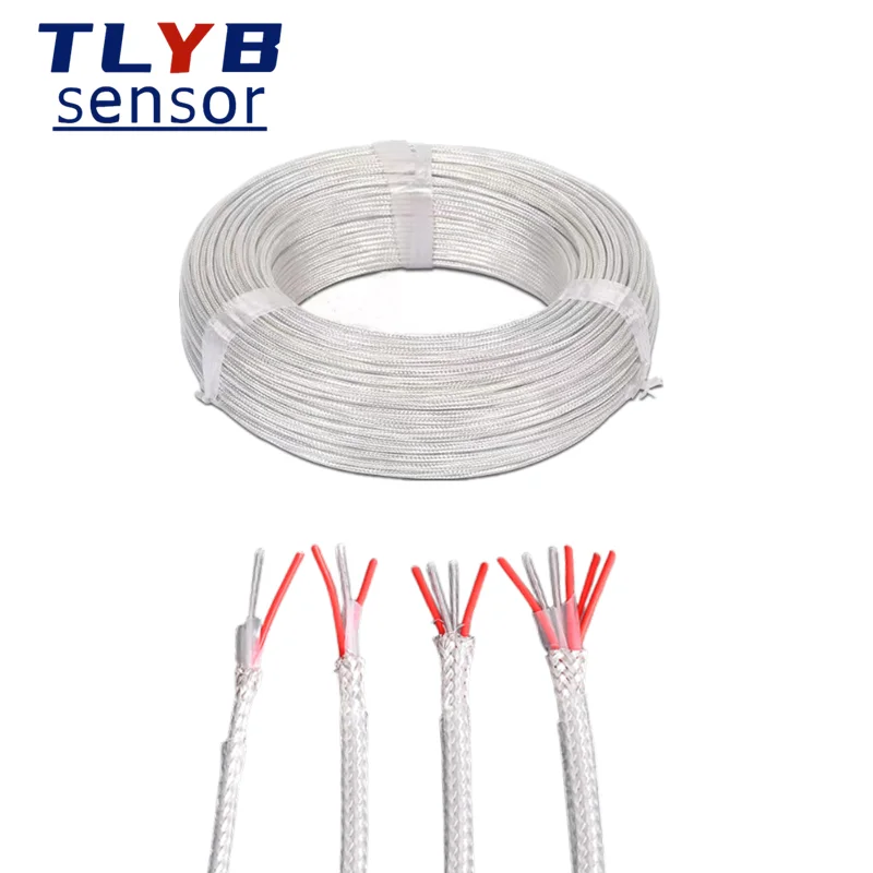 Two, three, four and six cores  Insulated PT100 thermocouple wire Silver plated Signal Cable