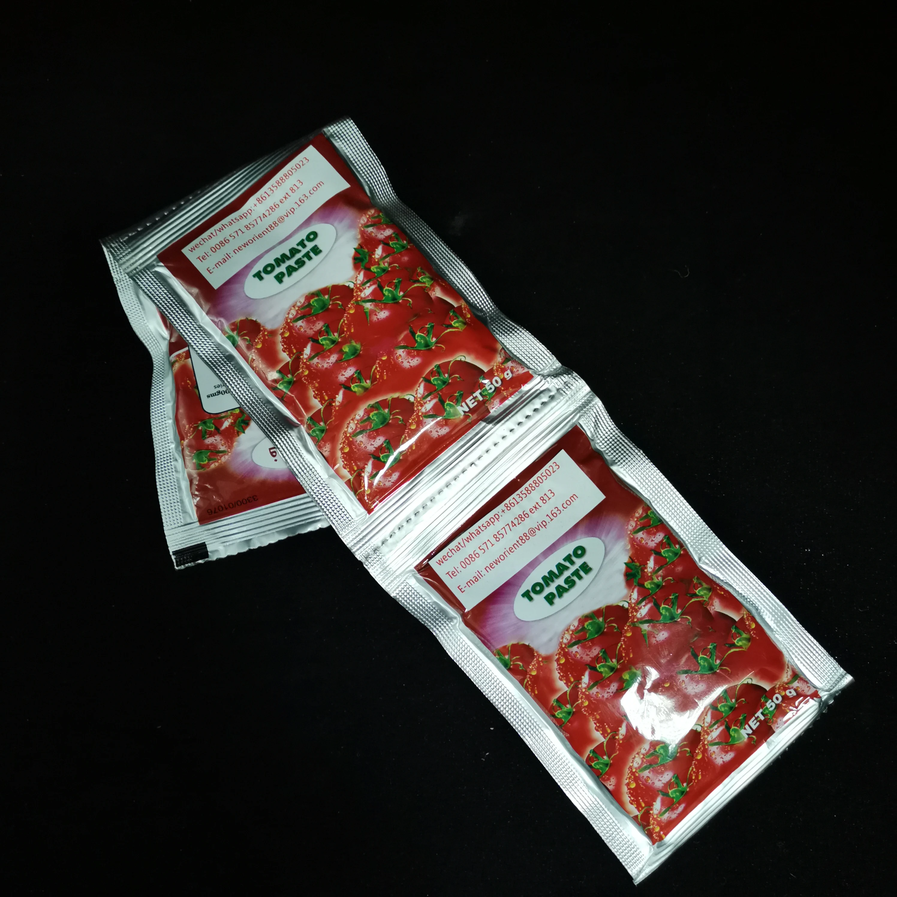 Delicious Good Quality Tomato Paste 50g 70g Sachet Double Concentration 28-30% Brix Tomato Paste For African Muslim Cook