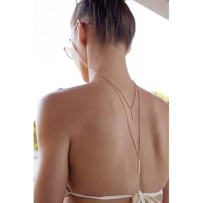 Versatile fashion dual-use glasses chain geometric Rectangular cuboid pendant mask chain anti-skid chain