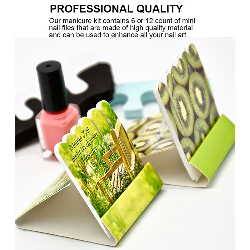 Wholesale customized hat box mini nail file emery boards matchbook display colorful printed sponge file