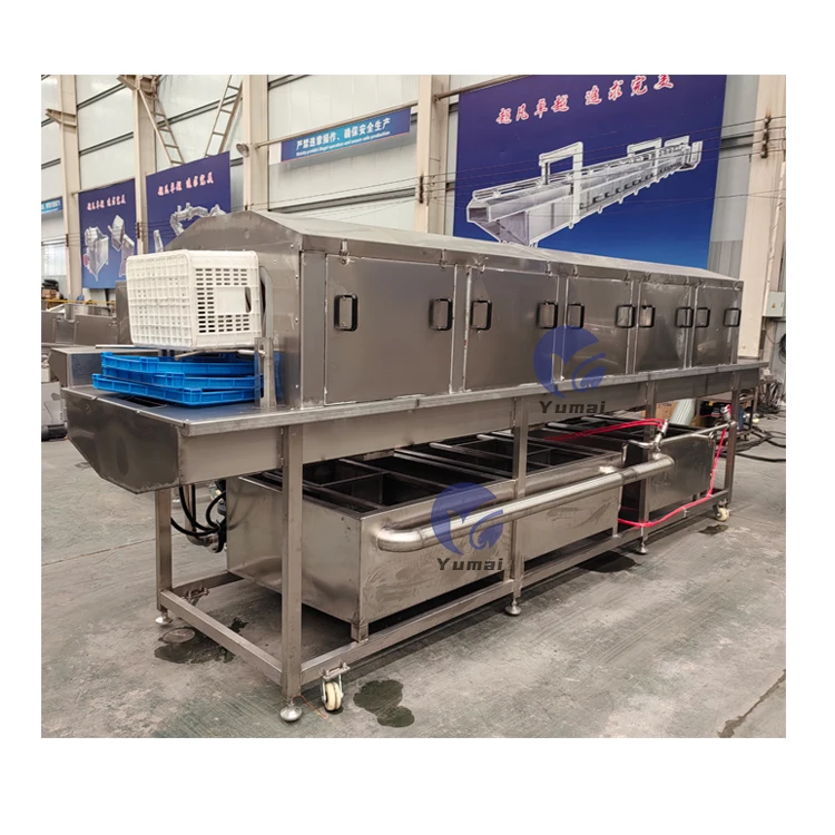 Industrial Automatic Steam Heating Tray Crate Washer Turnover Basket Tray Cleaning Machine
