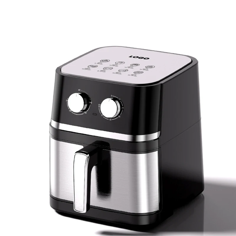 Stainless Steel Silver Home Use 8L Digital Electric Visual  Air Fryer Countertop Hot Visual  Air Fryer for Pizza Toaster