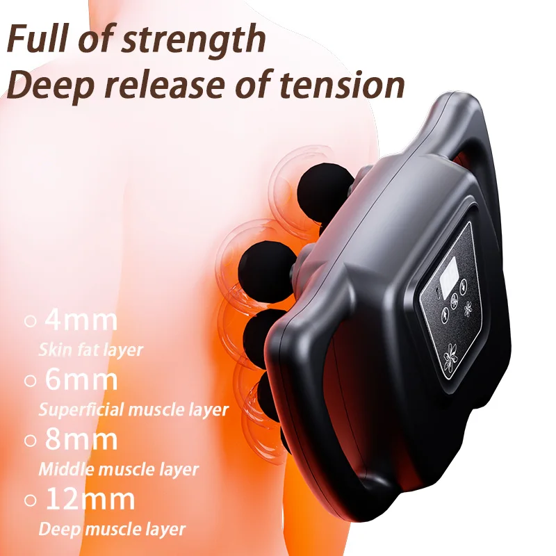 Deep Tissue Percussion 8-Head with 20 Intensities for Back Neck Leg Full Body Muscle Pain Relief massage gun