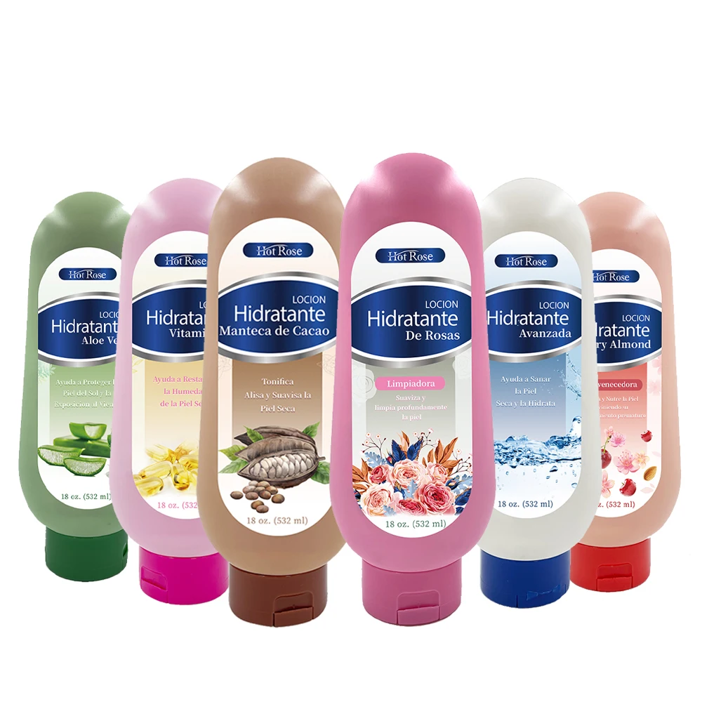 Wholesale China factory private label 532ml cherry almond fashion women and men natural organic body lotion