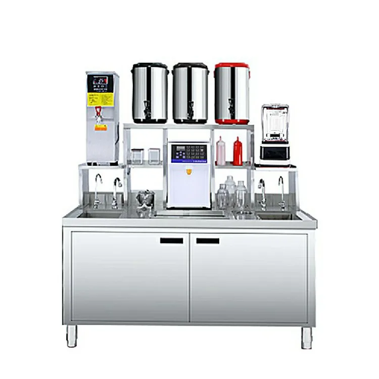 Commercial Bubble Tea Shop Milk Tea Bar Counter Table