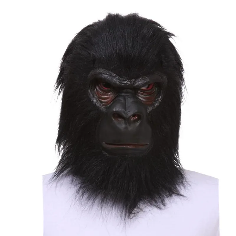 Halloween Latex Gorilla Mask Adult Full Face Funny Animal Mask Monkey Halloween Party Cosplay Props