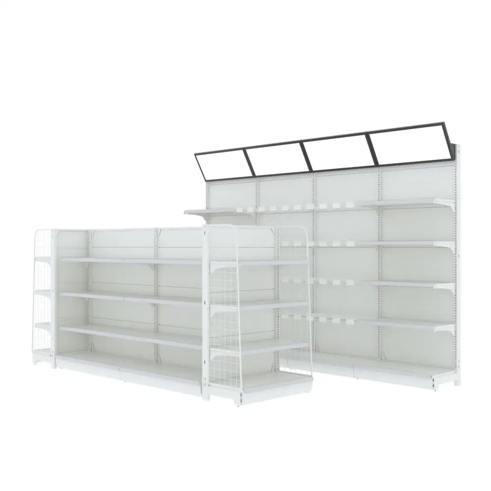 Wholesale Perforated Gondola Shelves Display Metal Rack For Retail Store Shelves Supermarket