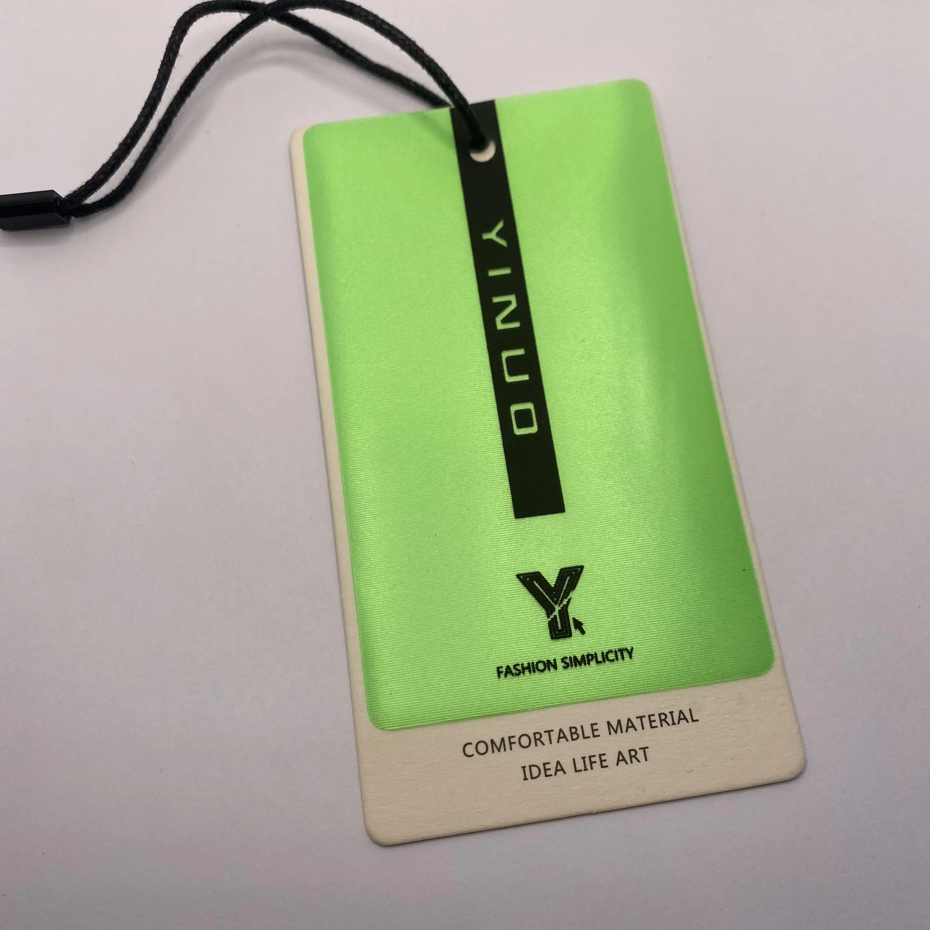 Eco-Friendly Recycled printing logo paper tag three set PVC label clothing accessories clothes tag for garment tags