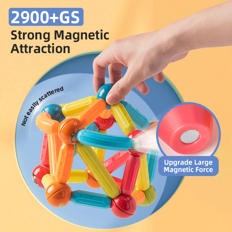 juegos montessori para ninos spielzeug colorful transparent luminescent rod magnetic building block construction toy