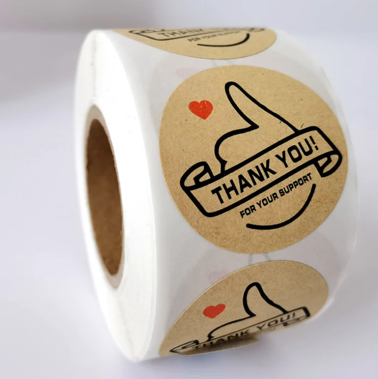 
Custom Thank You Stickers For Small Business Custom Logo Adhesive Paper Sticker 