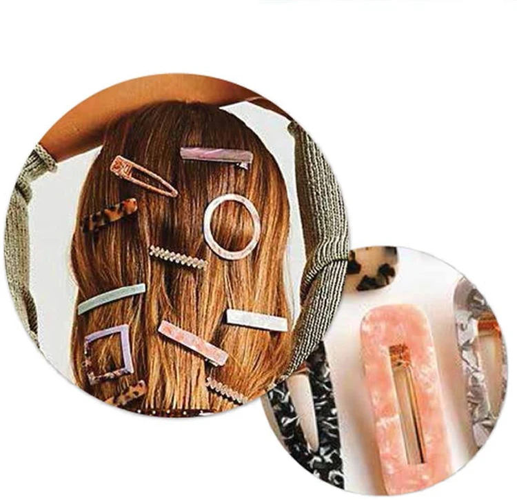 Amazon Hot 2020 New 3PCS Hair Clip Barrette Making Kit Resin Mold and 9 Metal Clips TOYS0310