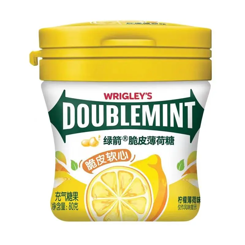 Exotic Candy Doublemint Chewing Gum Juice Flavors of Xylitol Gum  Sugar Free Chewing Gum 80g