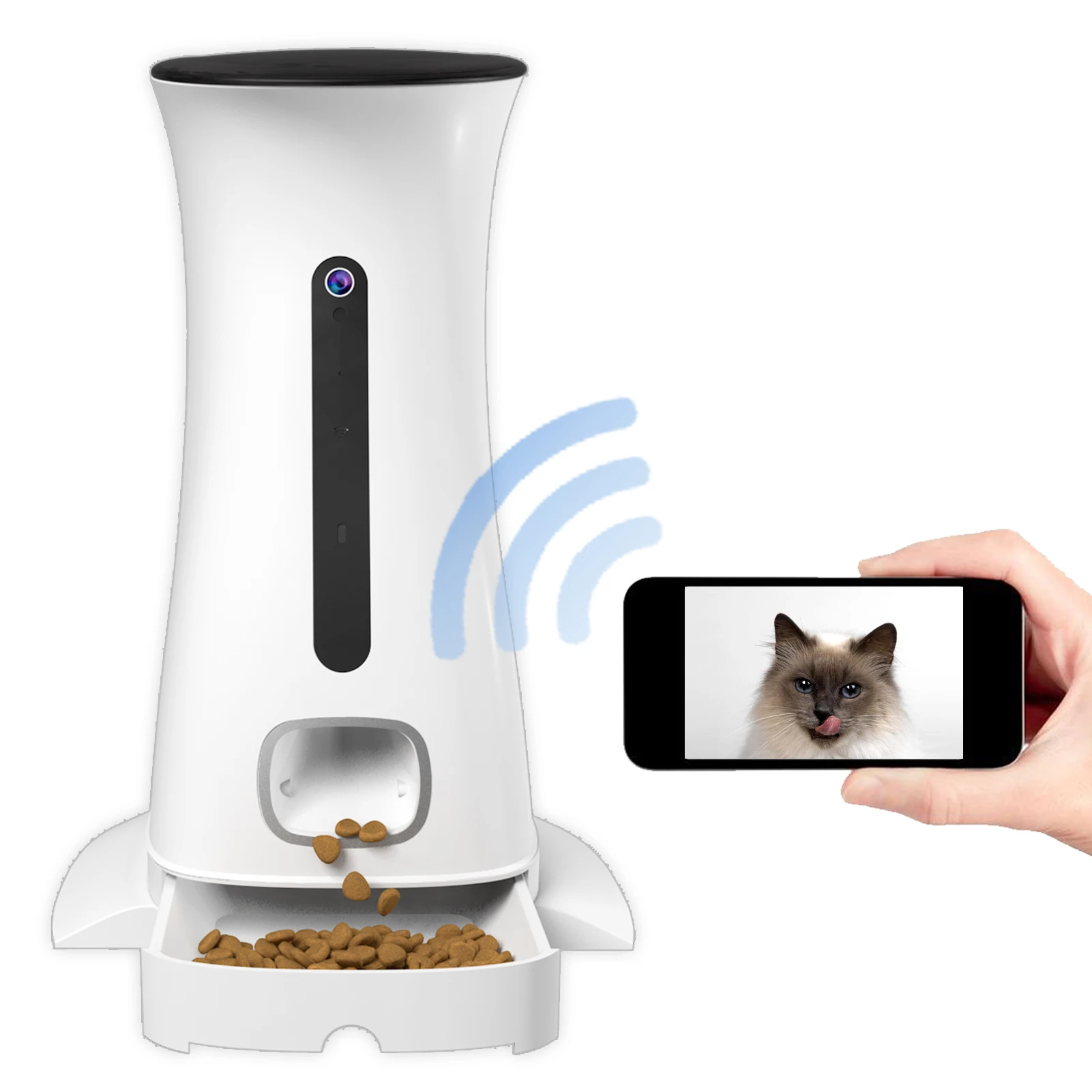 Tuya Wifi pet feeder camera  for Voice and Video Recording,Wi-Fi Enabled App for iPhone and Android