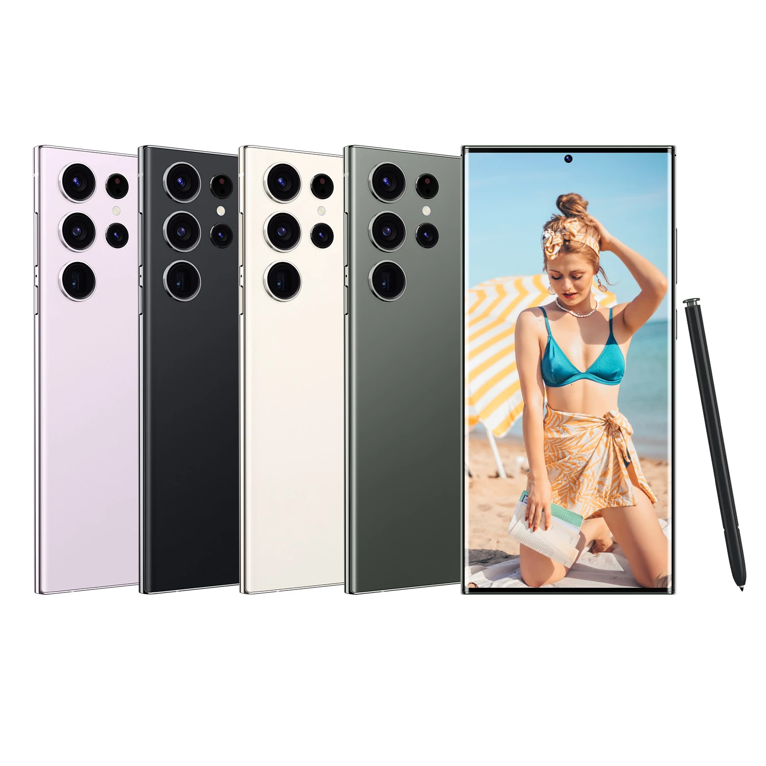 S-Pen Android S24 Ultra Smartphone 6+128G 7.3-Inch Fast Charging Unlock 4G WIFI Mobile Phone with LTE English Operating