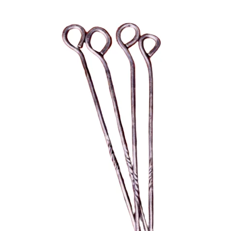 Skewers Cooking Knot End Metal Skewers BBQ Tools Stainless Steel Long Metal Barbecue Kebab Food Meat Grill Sticks