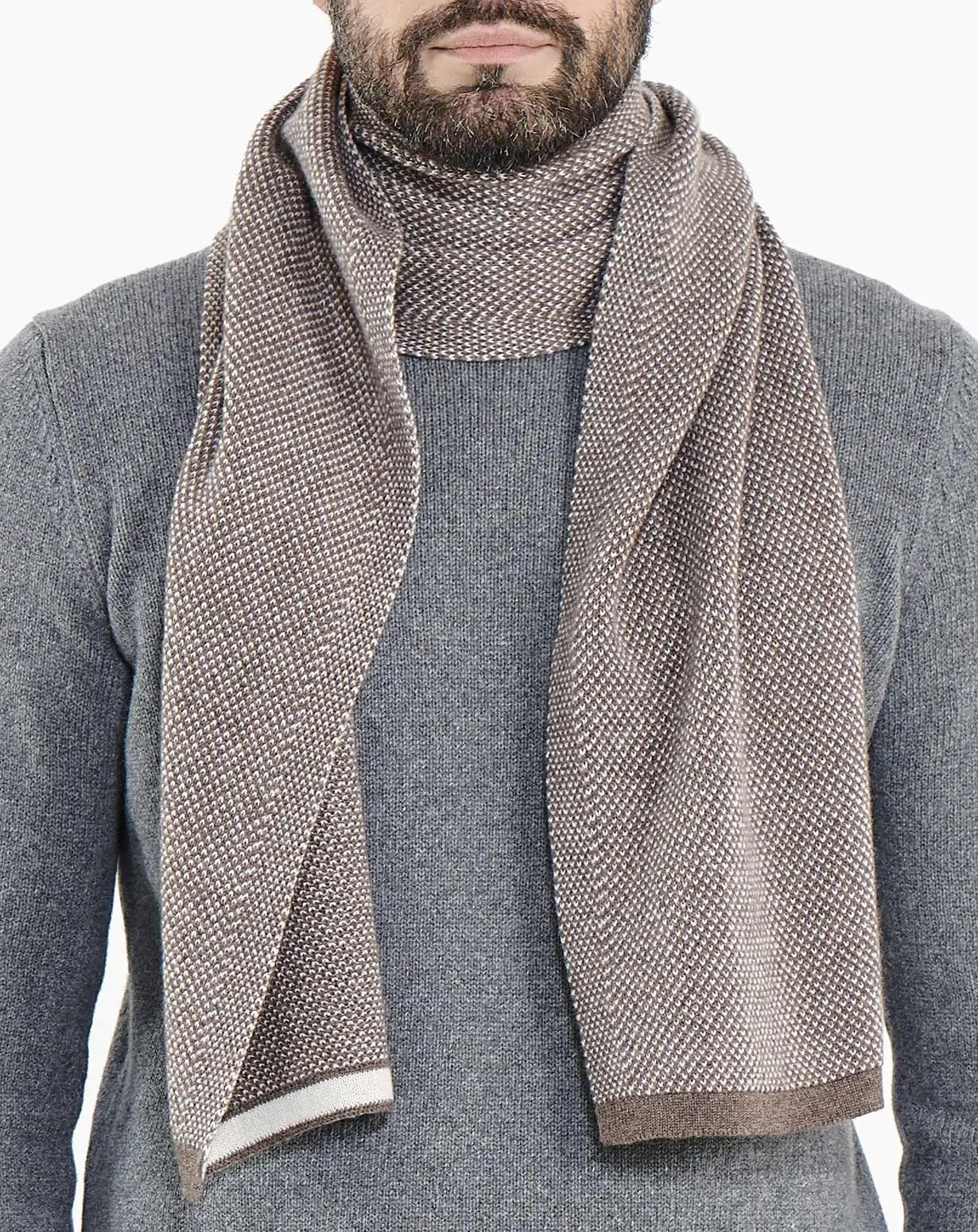 Зимний шарф для мужчин высококачественный кашемировый qinghe жаккардовый