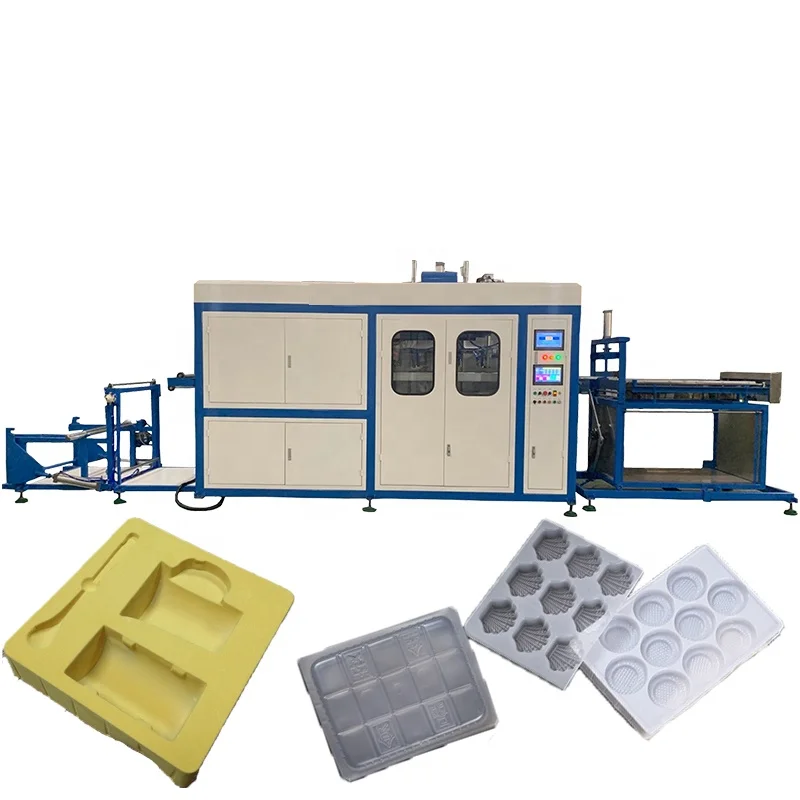 Automatic thermoforming vacuum forming machine for chicken trays