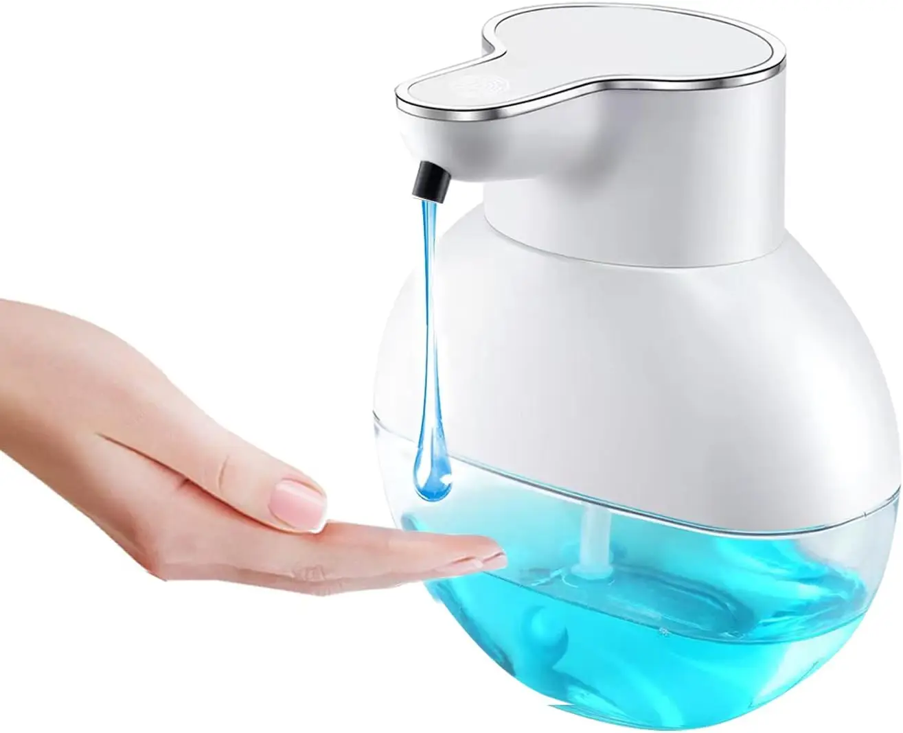 Rechargeable Touchless Soap Dispenser Electric Scrubber with Foaming Liquid Battery Powered Automatic Soap Dispensers Household