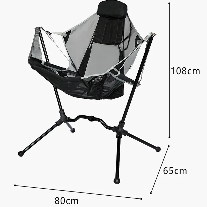Portable Folding Hammock Camping chair Swinging Rocking Chair for Adults Lawn Beach Camp With Adjustable Back Support Carry bag