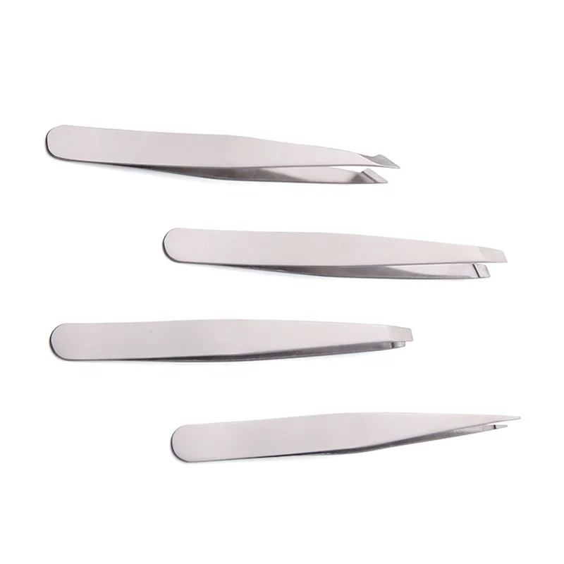Professional Multi-Purpose Eyebrow Tweezers Wholesale Makeup Tool for Eyebrows & Facial Hair Removal Pointed & Slanted Tips